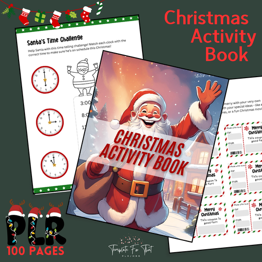 Christmas Activity Book for Kids with PLR & MRR