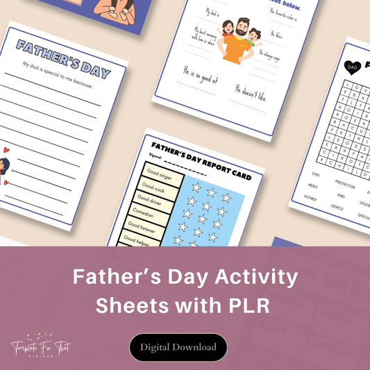 PLR Printable Father's Day Activity Sheets 