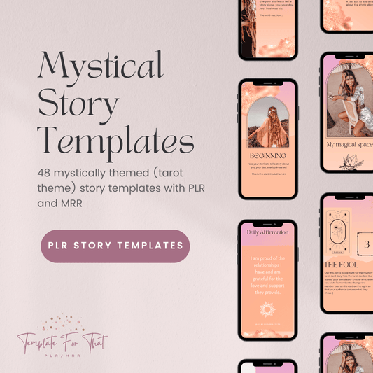 Tarot Themed Story Templates with PLR 