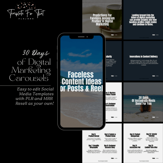 Instagram Carousels for digital marketers with PLR and MRR 