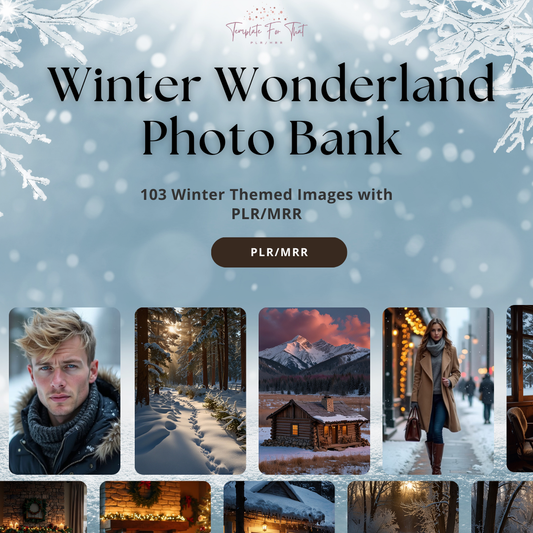 Winter Wonderland Photo Bank with PLR & MRR