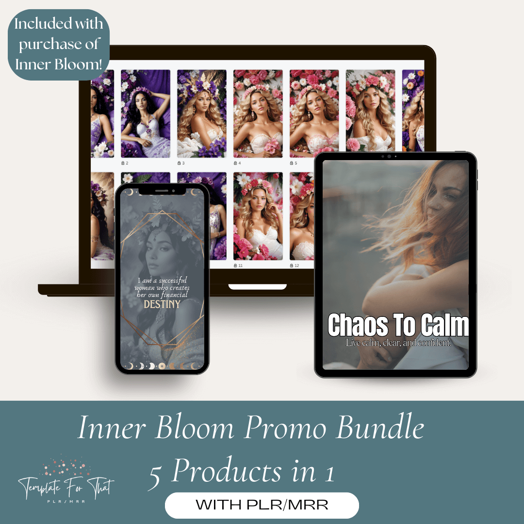 Inner Bloom Promo Pack of digital products with PLR 