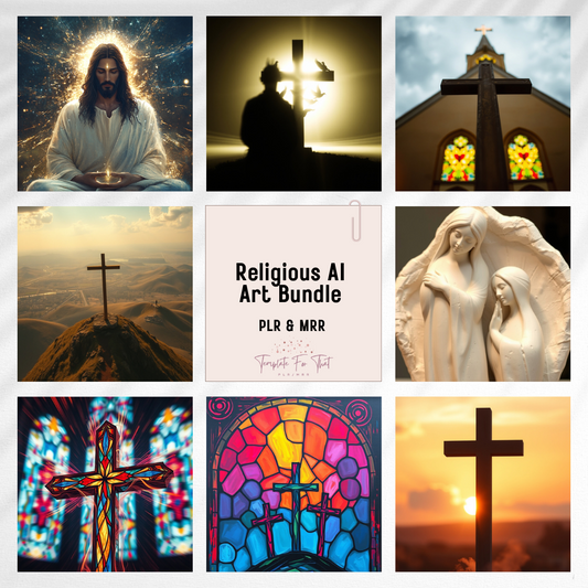 Religious AI Image Bank with PLR & MRR