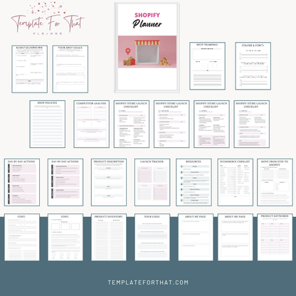 PLR printable Shopify planner 