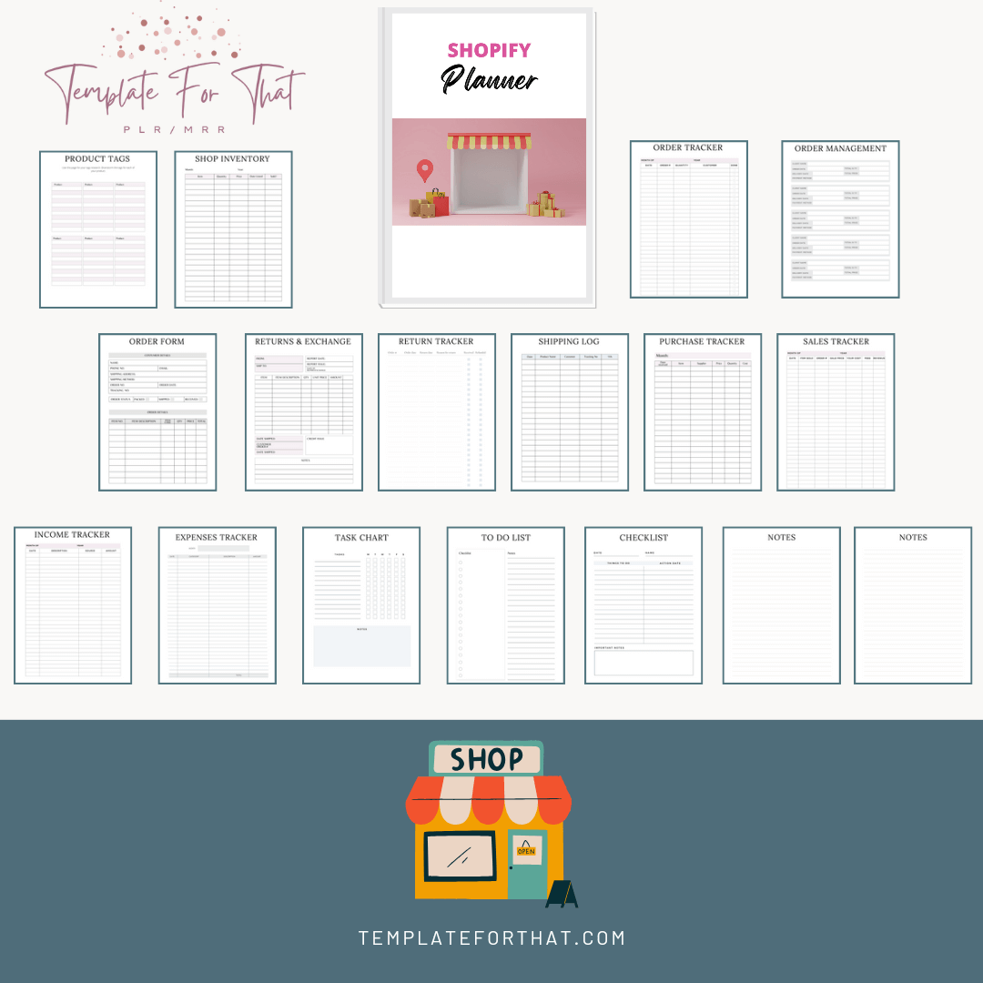 MRR printable Shopify Planner 