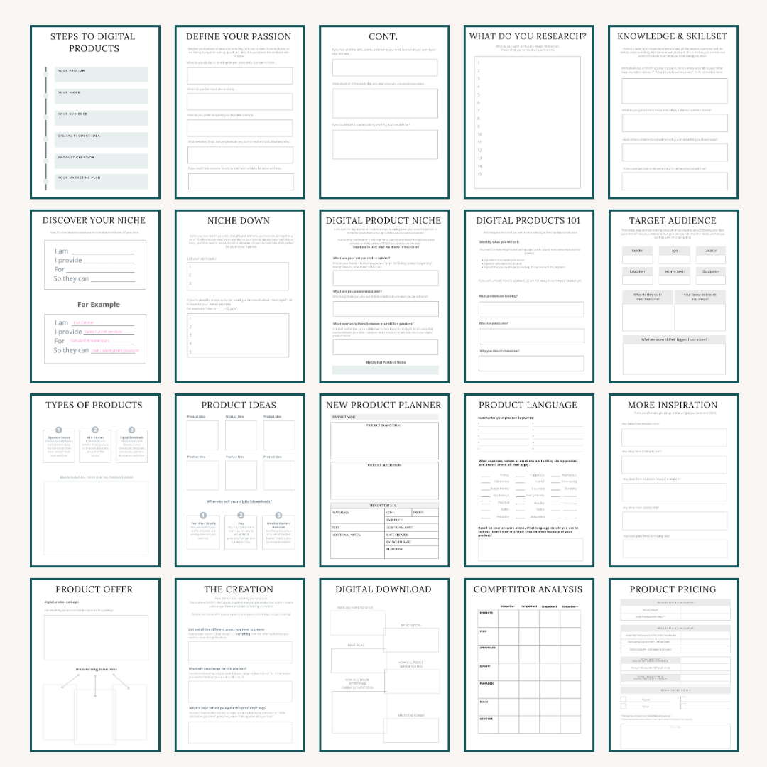 Printable Digital Product Planner With Master Resell Rights