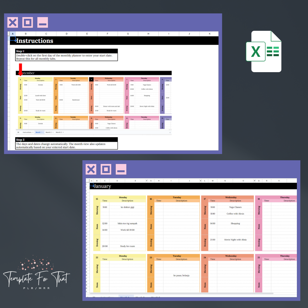 Google Sheets, Lifestyle Planners and Trackers, with PLR/MRR