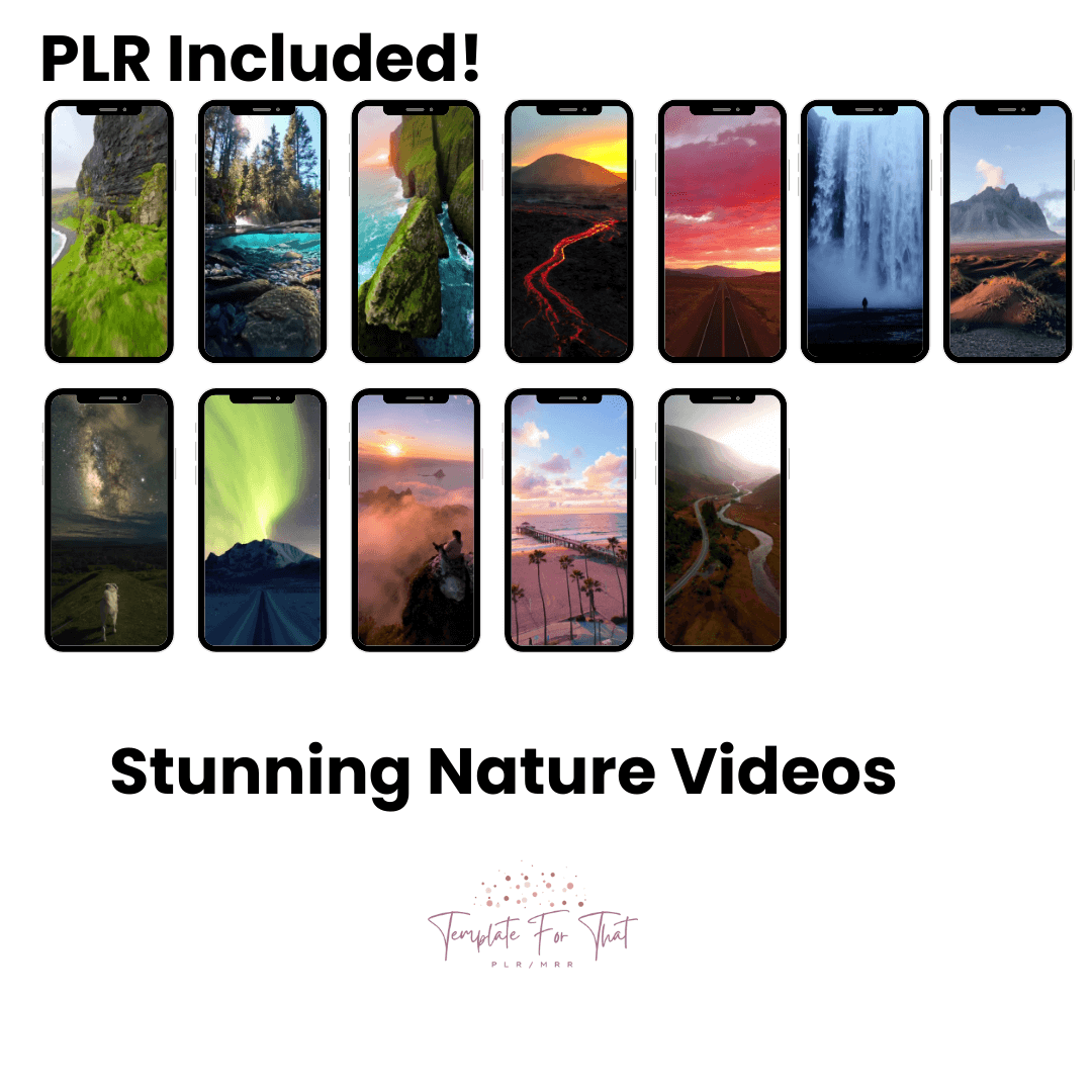 Nature videos for Instagram with PLR 