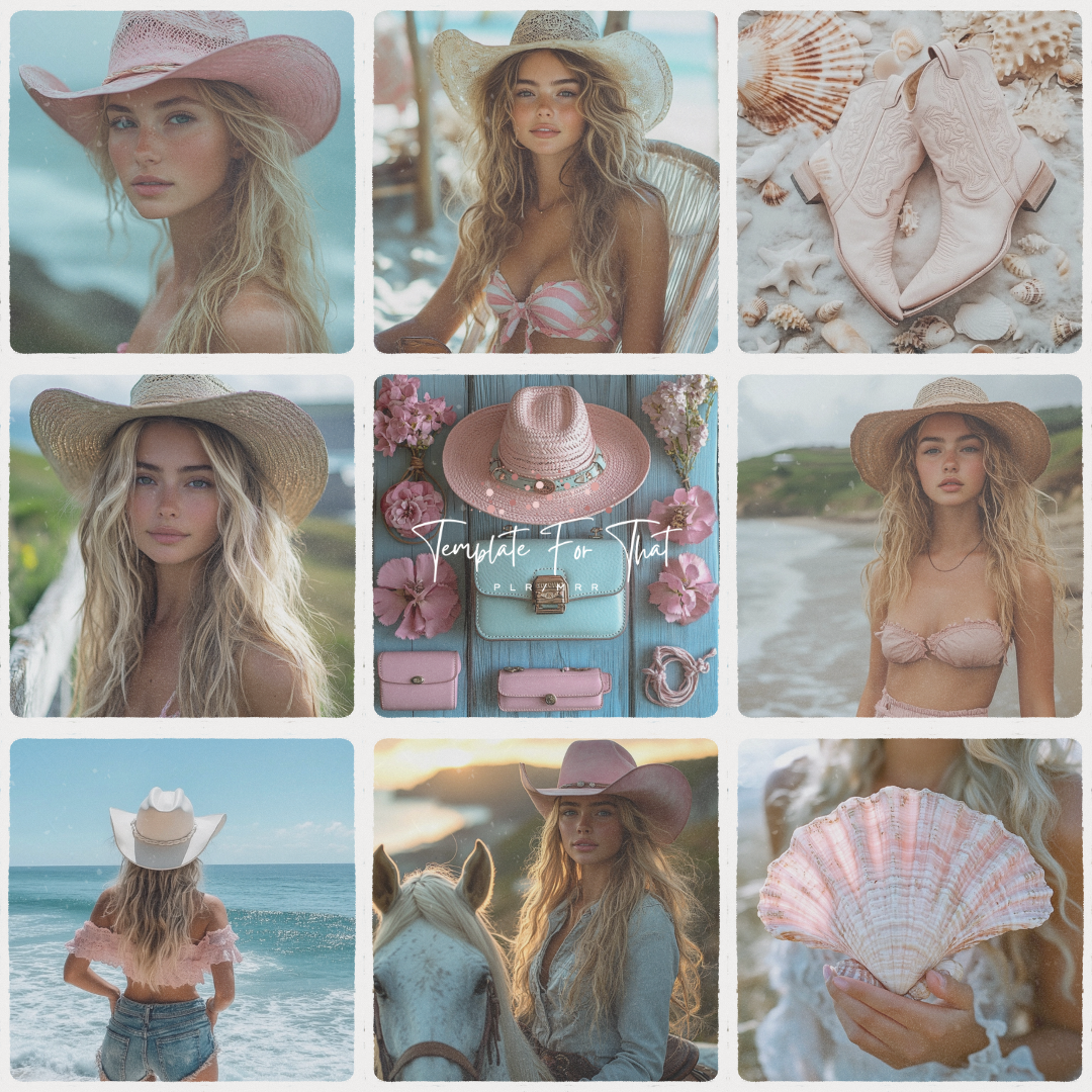 Summer Cowgirl Vibes Photo Bank with PLR/MRR