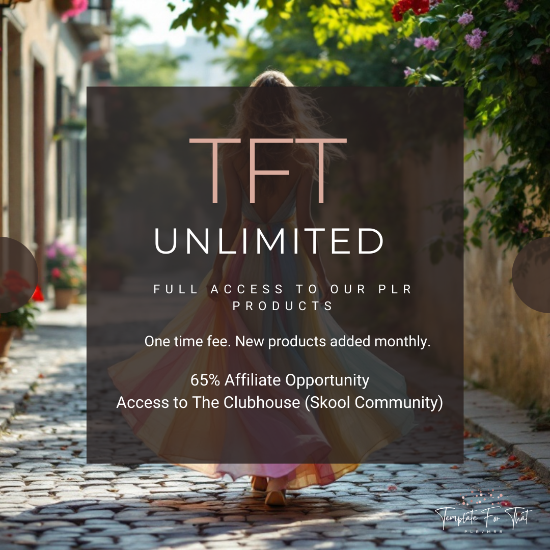 TFT Unlimited: PLR Product Membership